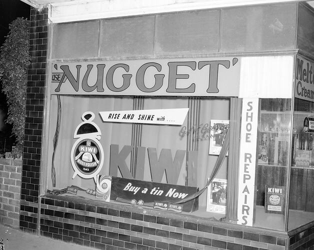 Exterior of Shoe Repair Store, Melbourne, Victoria, 1956