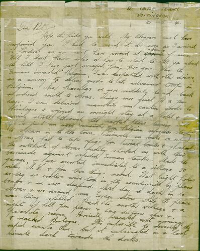 Single page with handwritten text.