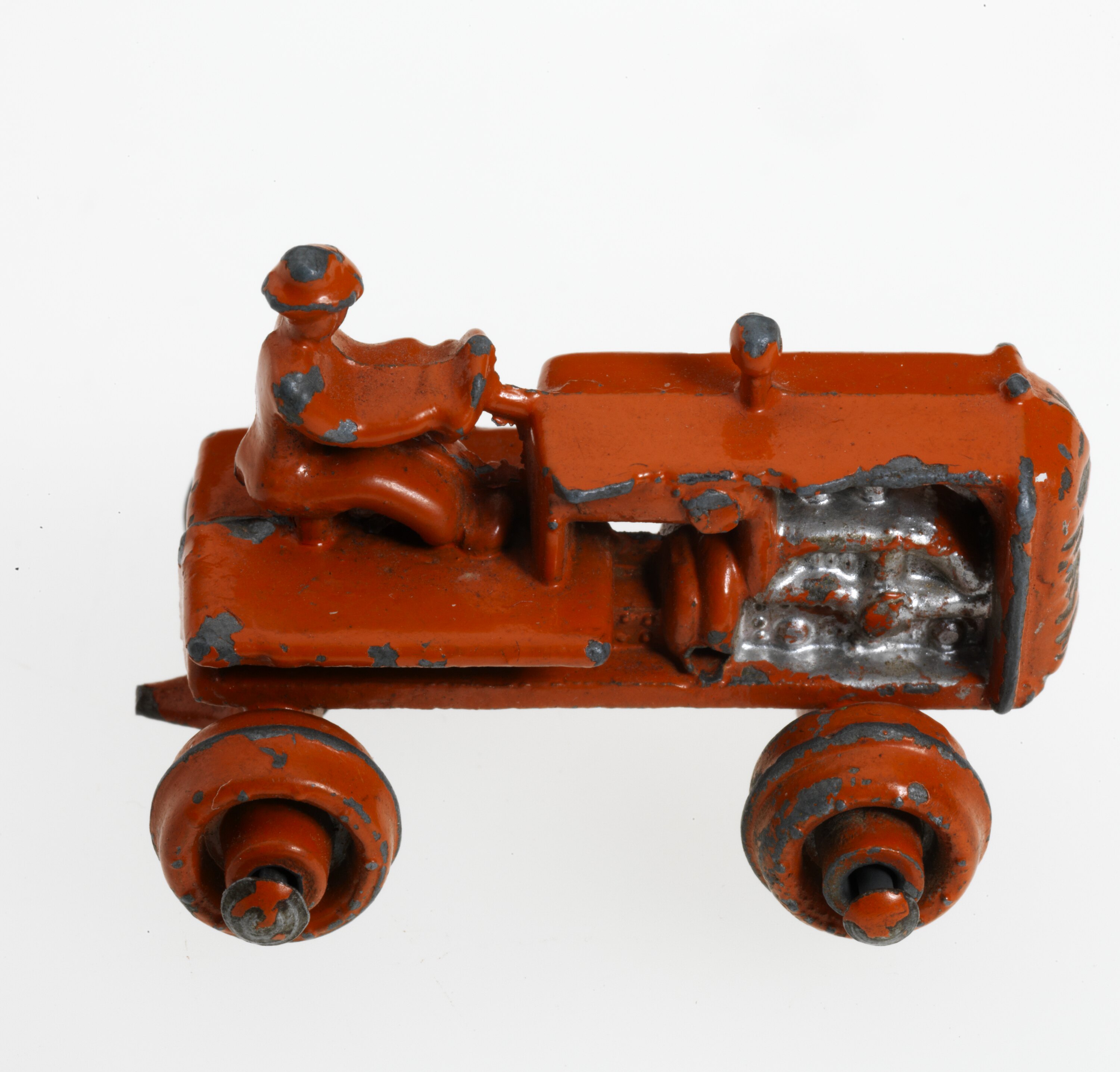 Toy Massey Harris Tractor - Lesney, Matchbox No. 4, Orange, 1950s