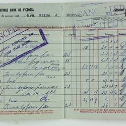 Savings Passbook - State Savings Bank of Victoria, Mrs Wilma J Morter, 1966-1967