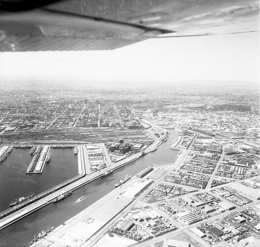 Negative - Aerial View of Melbourne, circa 1960