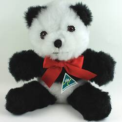 Toy Panda Bear - Jakas Soft Toys, Black & White, Melbourne, circa 1998