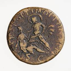 Coin - Sestertius, Emperor Trajan, Ancient Roman Empire, 103-111 AD