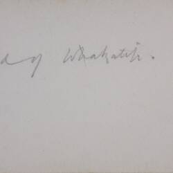 Back of photograph of New Zealand by Walter Baldwin Spencer, 1906/7