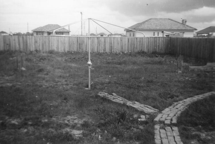 Barbara & John Woods' Back Yard, Lalor, 1960