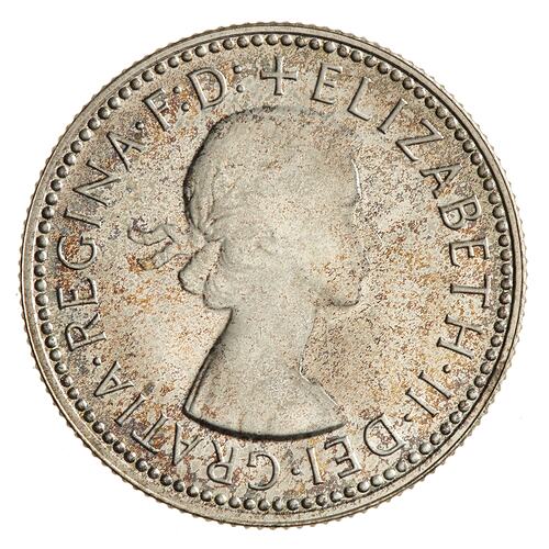 Proof Coin - 1 Shilling, Australia, 1963, photographed by Museums Victoria
