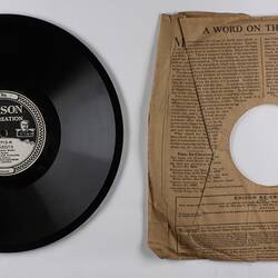 Disc Recording - Edison, Double-Sided, 'Morenita' & 'L'Ardita', 1919-29