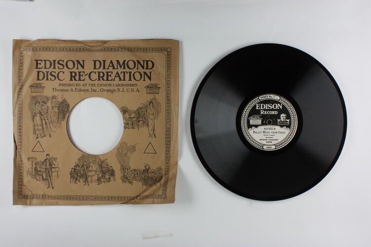 Disc Recording - Edison, Double-Sided, Ballet Music From Faust, Parts 1, Part 2 & Benediction Of The Poignards, Date Unknown.