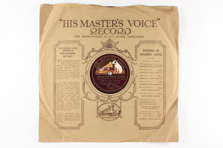Disc Recording - The Gramophone Co. Ltd., Double-Sided, "New Moon" and "Wake Up and Dream", Date Unknown