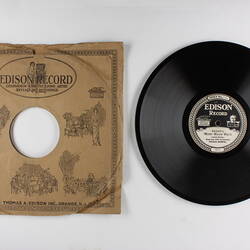 Disc Recording - Edison, Double-Sided, 'Merry Widow Waltz' & 'The Angel's Serenade', 1921-1929
