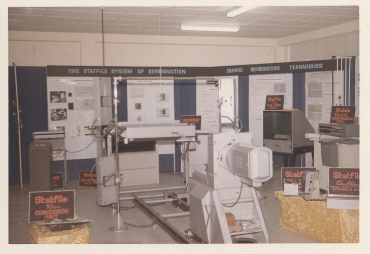Exhibition of graphics machines.