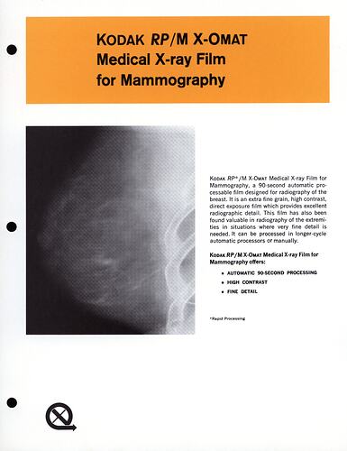 Printed page with text and x-ray image.