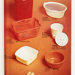 Page with image of laundry accessories and text.