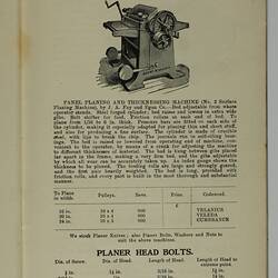 Trade Literature - Bevan & Edwards Pty Ltd, Machine Tools, 1907