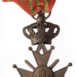 Medal - War Cross 1914-1918, Belgium, 1918 - Reverse