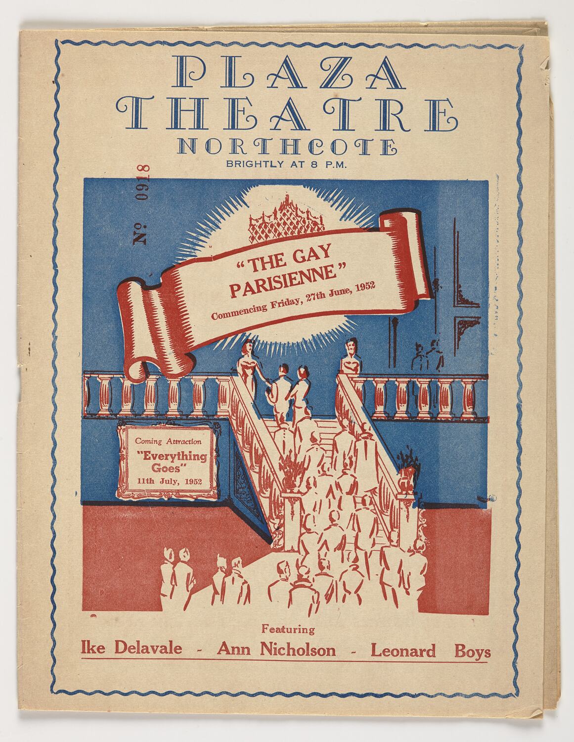 Theatre Programme - 'The Gay Parisienne' Plaza Theatre Northcote, 27 ...