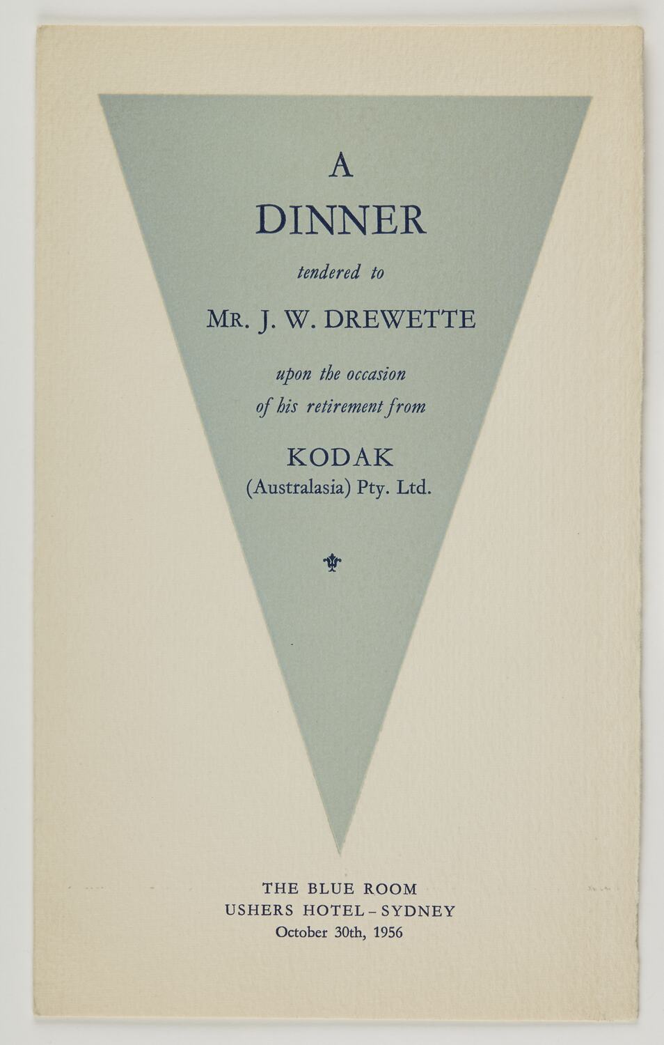 Programme Kodak Australasia Pty Ltd, Mr J.W. Drewette Retirement