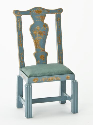 Chair - Blue Bedroom, Dolls' House, 'Pendle Hall', 1940s