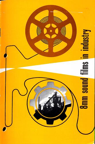 Cover page with yellow background, film reel and text.