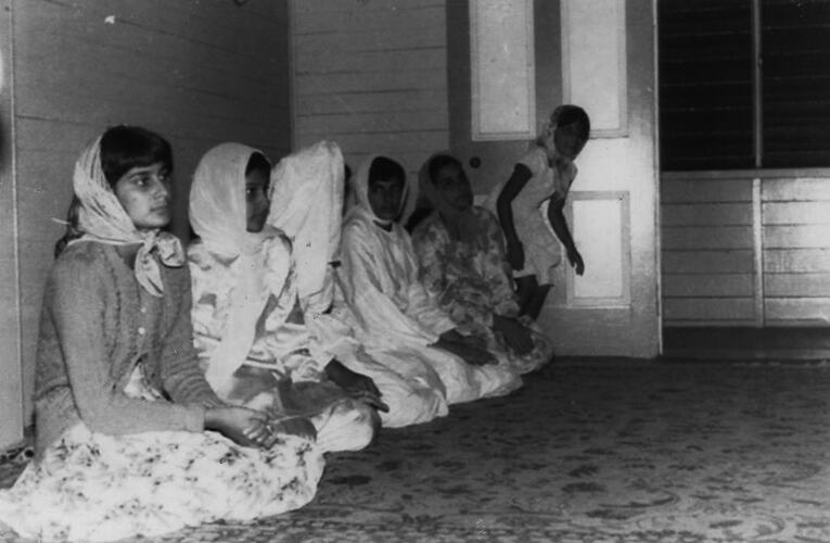 Muslim women Praying, Holland Park Mosque, Brisbane, 1957