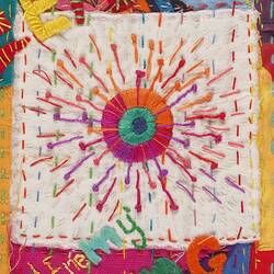 Embroidered Quilt - COVID-19, Nicole Kemp, Ormond, Victoria, 2021