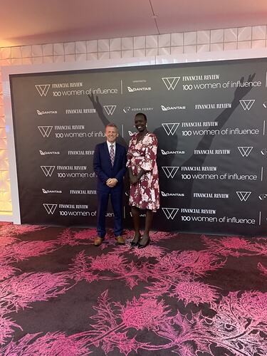 Nyadol Nyuon at Financial Review '100 Women of Influence' Awards, Sydney, 2019
