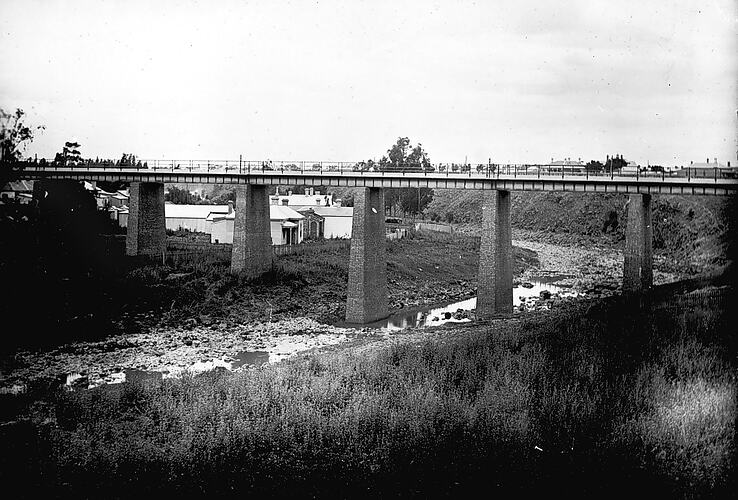Bridge over the Merri Creek,  Clifton Hill, 1892.