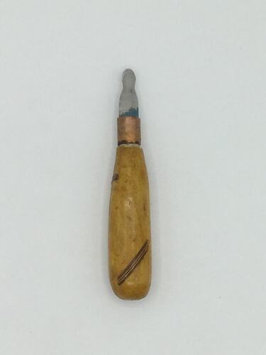 HT 58388, Knife - Metal With Carved Wooden Handle, Joseph Scerri, Brunswick, circa 1980s-2010s (ART & CRAFT), Object, Registered