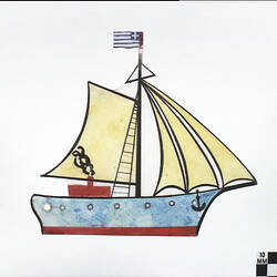 Puppet Accessory - Greek Shadow Puppet Theatre, Sail Boat, 1979