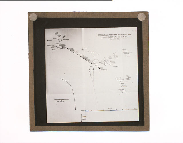 Lantern Slide - Approximate Positions of Ships of the Grand Fleet