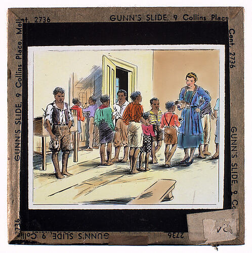 Lantern Slide - Universal Opportunity League, School Scene