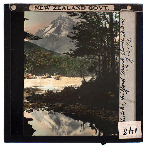Lantern Slide - Universal Opportunity League, 'Tutoko, Milford Track, New Zealand'