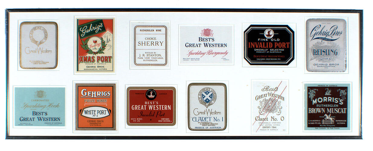 Framed Wine Labels