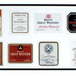 Wine Labels - Victoria, Framed, 1988