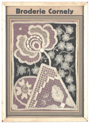 Framed Cornelli Embroidery - Lace