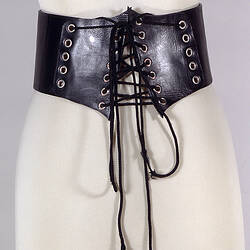 Belt & Cord - Prue Acton, Black Leather, `Rich Hippy', 1971
