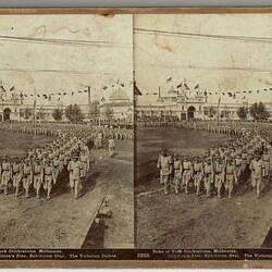 Stereograph - Children's Fete, The Victorian Cadets (Photographs)