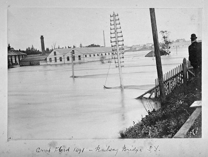 Great Flood 1891 - Railway Bridge S.Y.