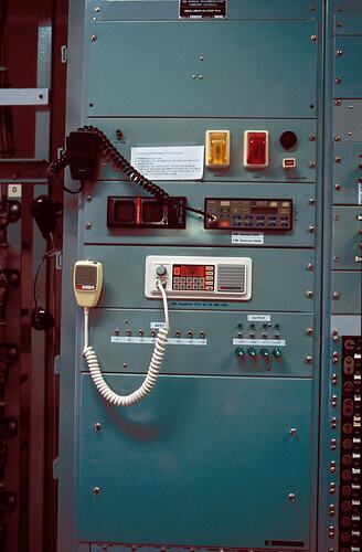 Radio equipment in cabinets. Melbourne Coastal Radio Station, Cape Schanck, Victoria