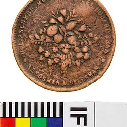 Token - 1 Penny, H. Lipscombe, Seedsman & Produce Salesman, Hobart, Tasmania, Australia, circa 1860