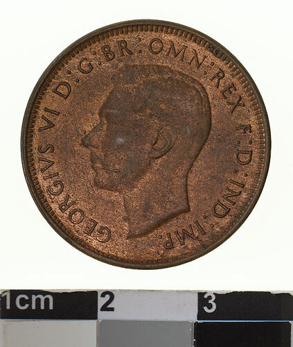 Coin - Halfpenny, Australia, 1946, photographed by Museums Victoria