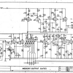 Schematic Diagram - CSIRAC Computer, 'Memory Output Gates', C22569, 1952-1955
