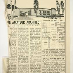 Article - 'The Amateur Architect', Small Homes Service, The Age, 27 Aug 1962