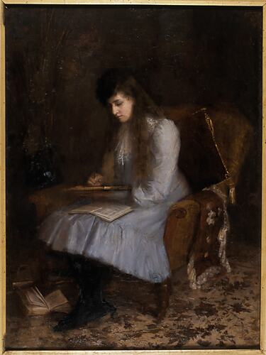 Painting - 'Gretchen' by Alice Chapman, Oil, circa 1888