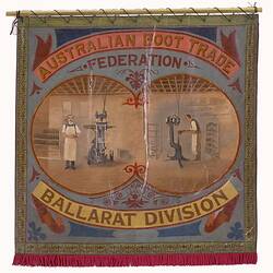 Banner for Australian Boot Trade, Ballarat Division, c. 1905