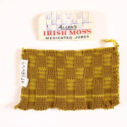 Knitting Sample - Edda Azzola, Brown & Yellow Stripe, circa 1960s