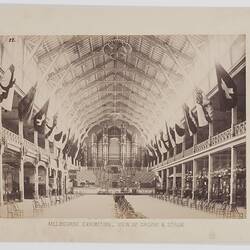 Photograph - West Nave & Grand Organ Court, Melbourne International Exhibition, 1880