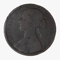Coin - Penny, Queen Victoria, Great Britain, 1872 (Obverse)