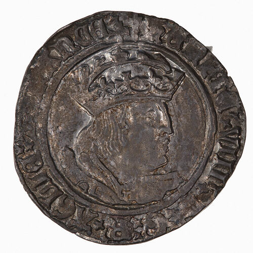 Coin - Groat, Henry VIII, England, Great Britain, 1526 - 1544 (Obverse)