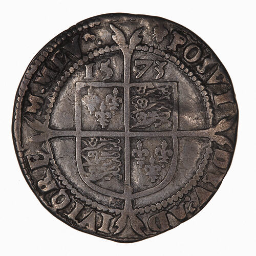Coin - Sixpence, Elizabeth I, England, Great Britain, 1573 (Reverse)
